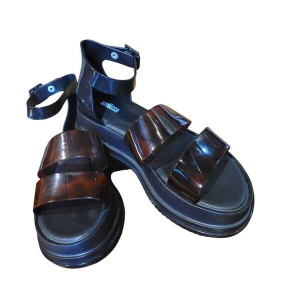 Women's Black and Brown Sandals - Picture 2 of 6